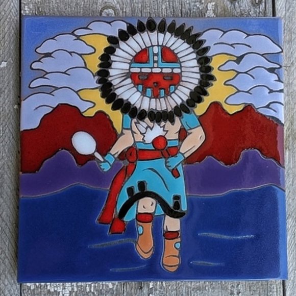 Mag Mor Studios Other - Hand Painted Mounted Tile/Hot Plate/Wall Art